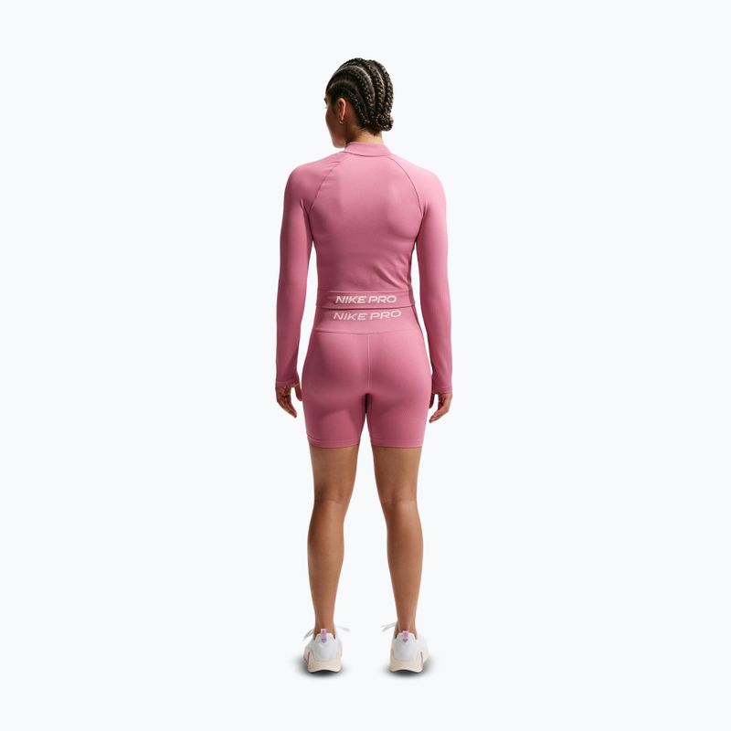 Dámské tréninkové šortky Nike Pro Seamless High Waisted Biker 5" peony/white 3