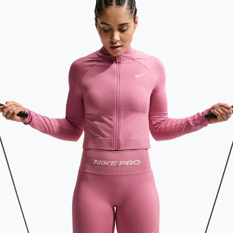 Dámské tréninkové šortky Nike Pro Seamless High Waisted Biker 5" peony/white 4