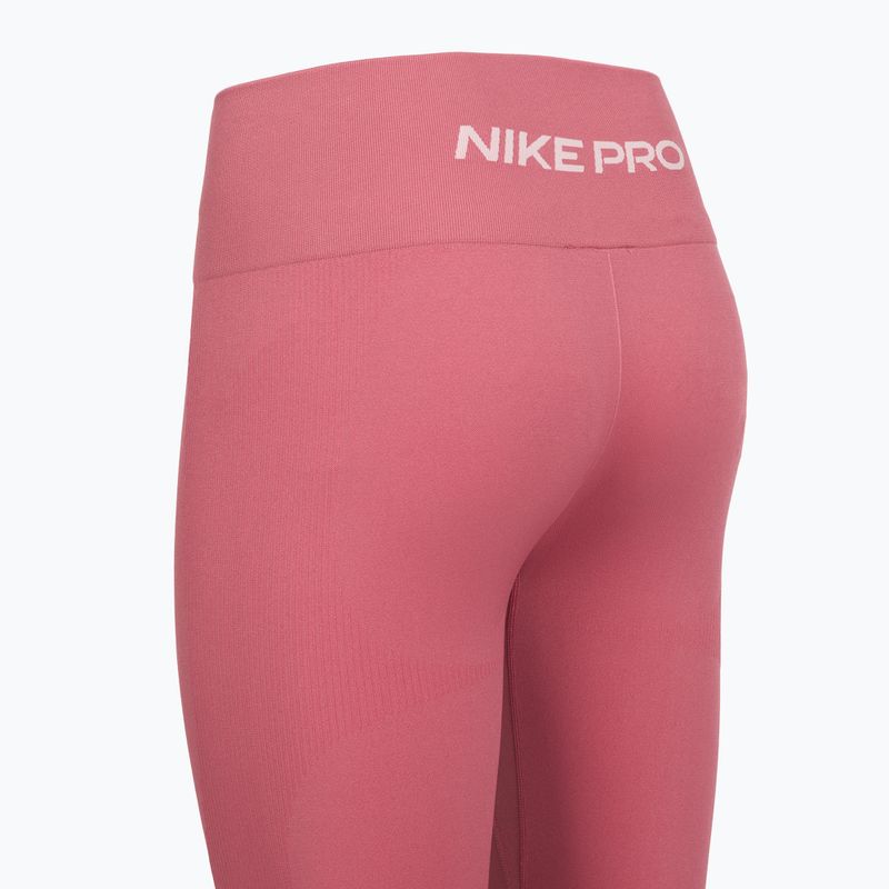 Dámské legíny Nike Pro Seamless pink peony/white 4