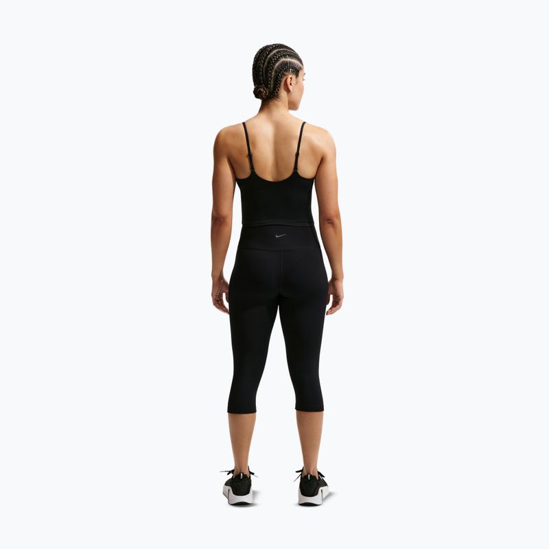 Dámské tréninkové tričko Nike One Medium Support černá/bílá 3