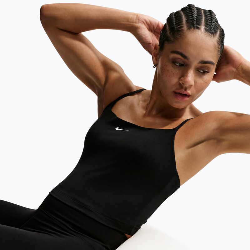 Dámské tréninkové tričko Nike One Medium Support černá/bílá 6