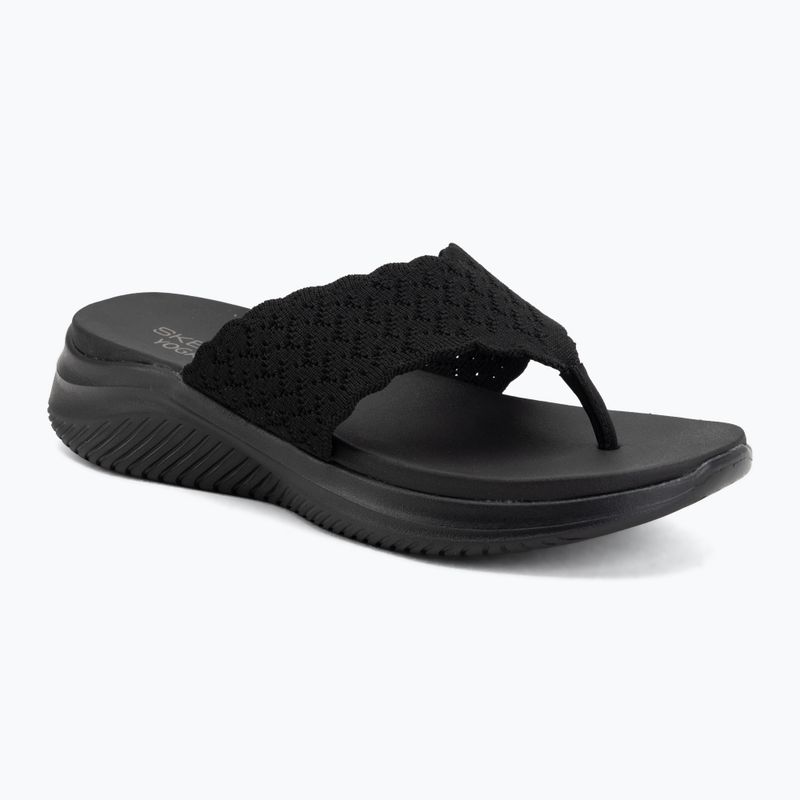 Dámské pantofle SKECHERS Ultra Flex 3.0 Rhythm Waves black