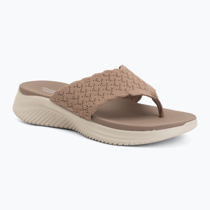 Dámské pantofle SKECHERS Ultra Flex 3.0 Rhythm Waves brown