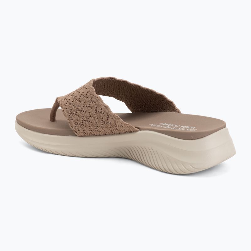 Dámské pantofle SKECHERS Ultra Flex 3.0 Rhythm Waves brown 3