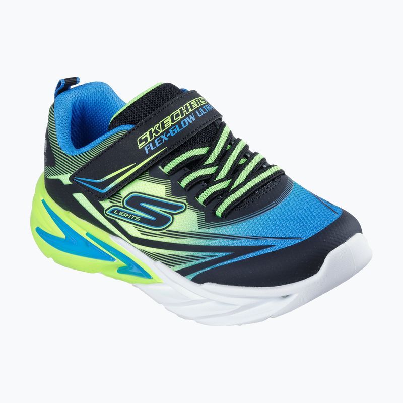 Dětské boty SKECHERS Flex-Glow Ultra black/blue/lime 9