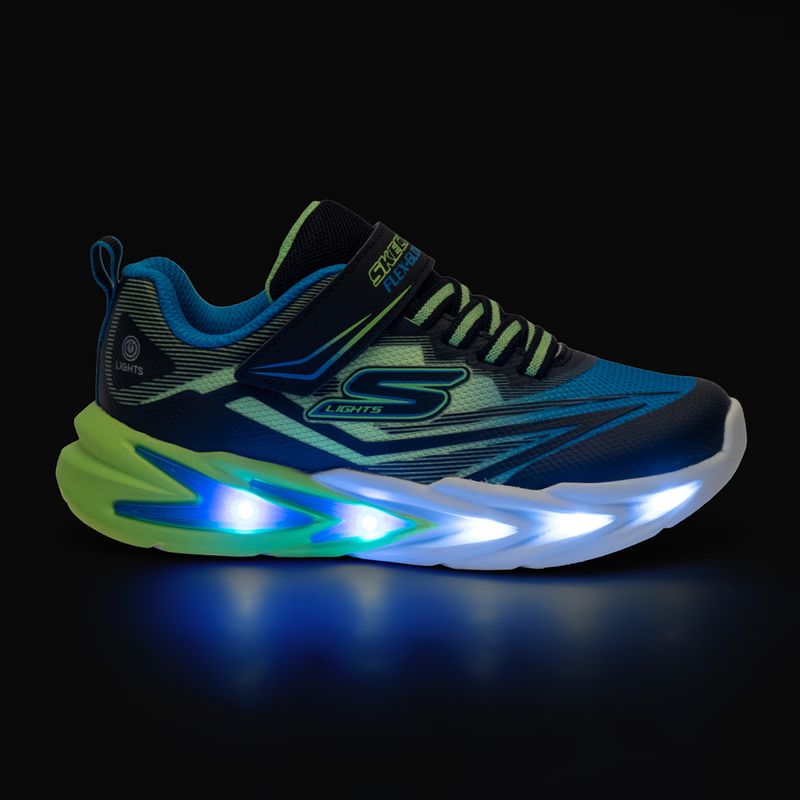 Dětské boty SKECHERS Flex-Glow Ultra black/blue/lime 8