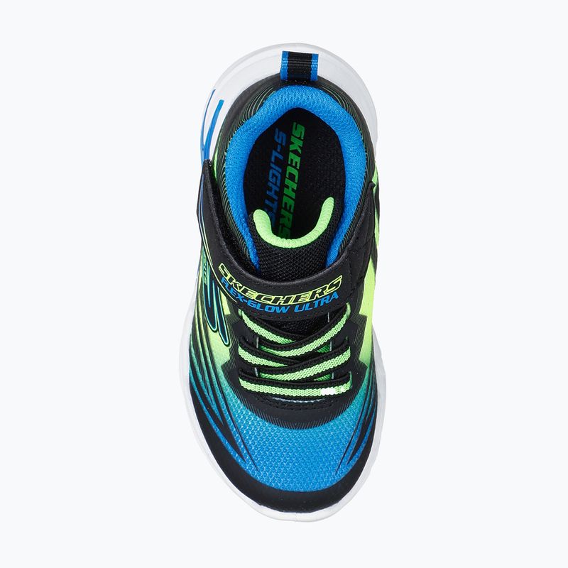 Dětské boty SKECHERS Flex-Glow Ultra black/blue/lime 5
