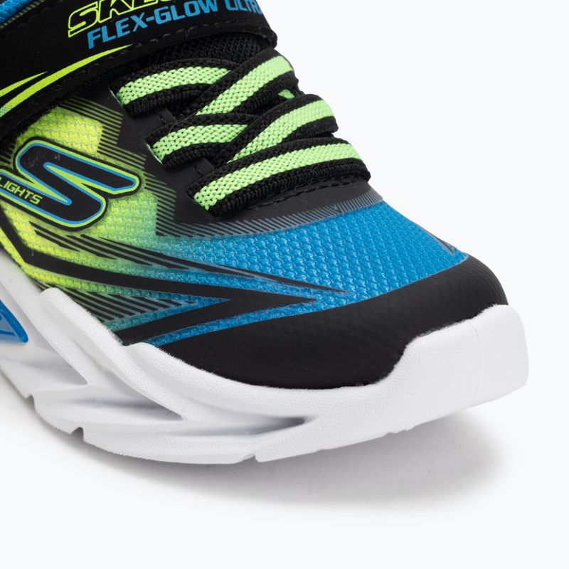 Dětské boty SKECHERS Flex-Glow Ultra black/blue/lime 7
