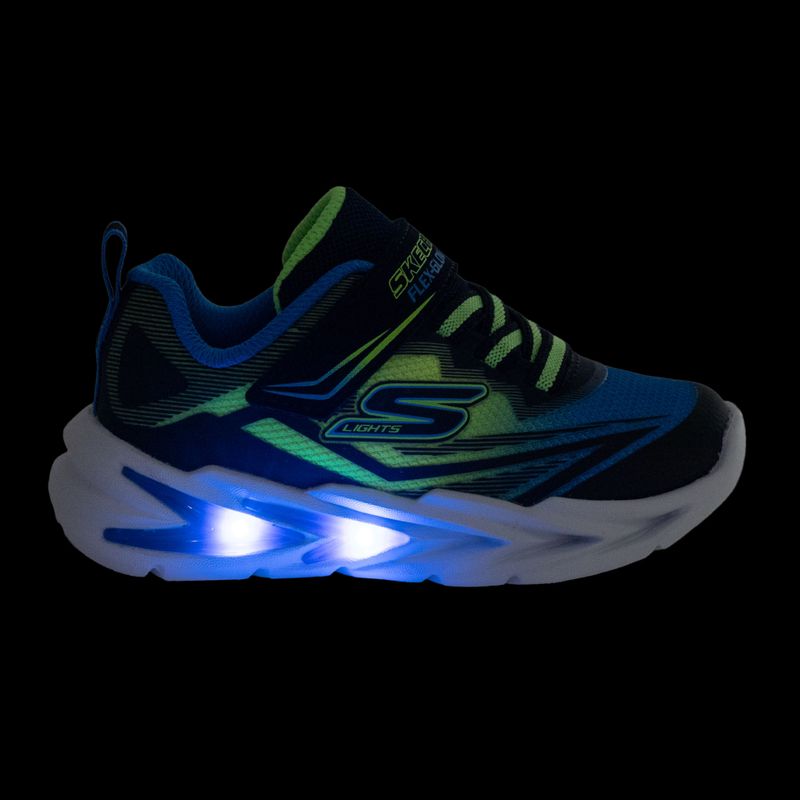 Dětské boty SKECHERS Flex-Glow Ultra black/blue/lime 8