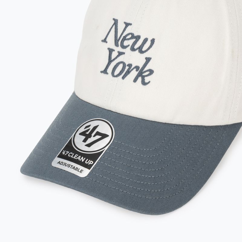 Kšiltovka 47 Brand MLB New York Yankees Foundation Script TT CLEAN UP sandstone 3