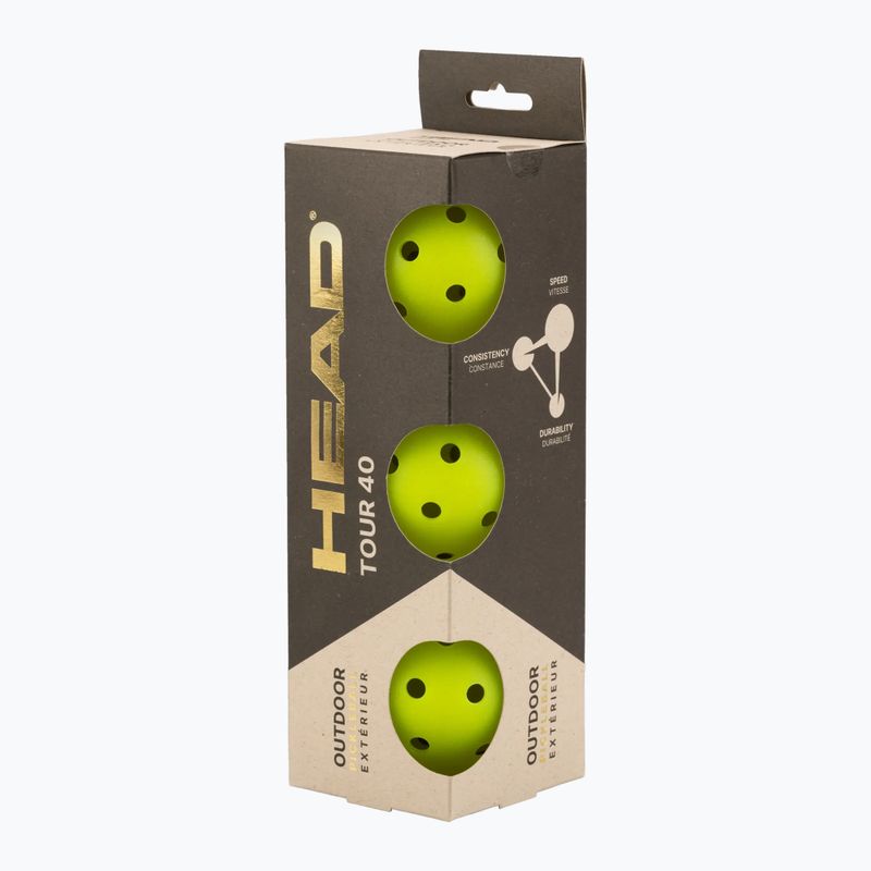 Pickleballové míčky HEAD Tour 40 Pickleball yellow 2