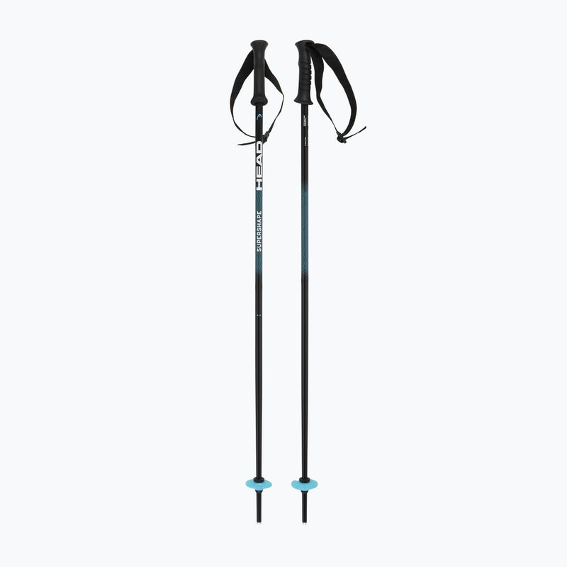 Dětské lyžařské hole HEAD Supershape Team Jr black/speedblue/white
