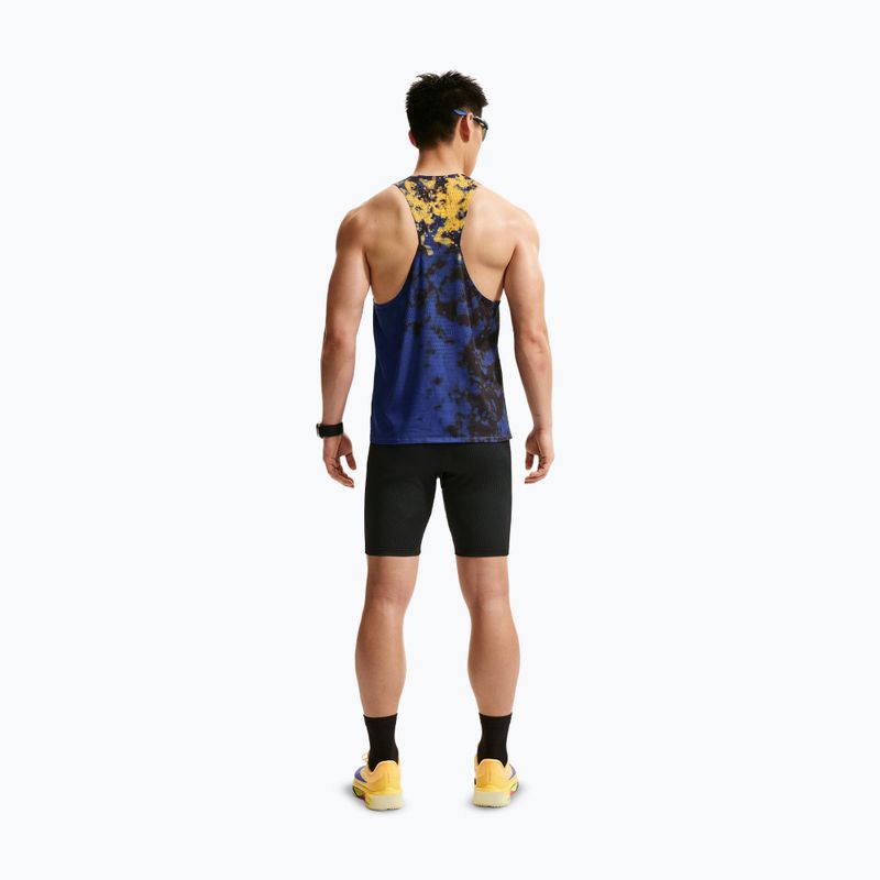 Pánské běžecké tričko Nike AeroSwift Dri-Fit ADV Singlet citron pulse/lapis/bright crimson 3