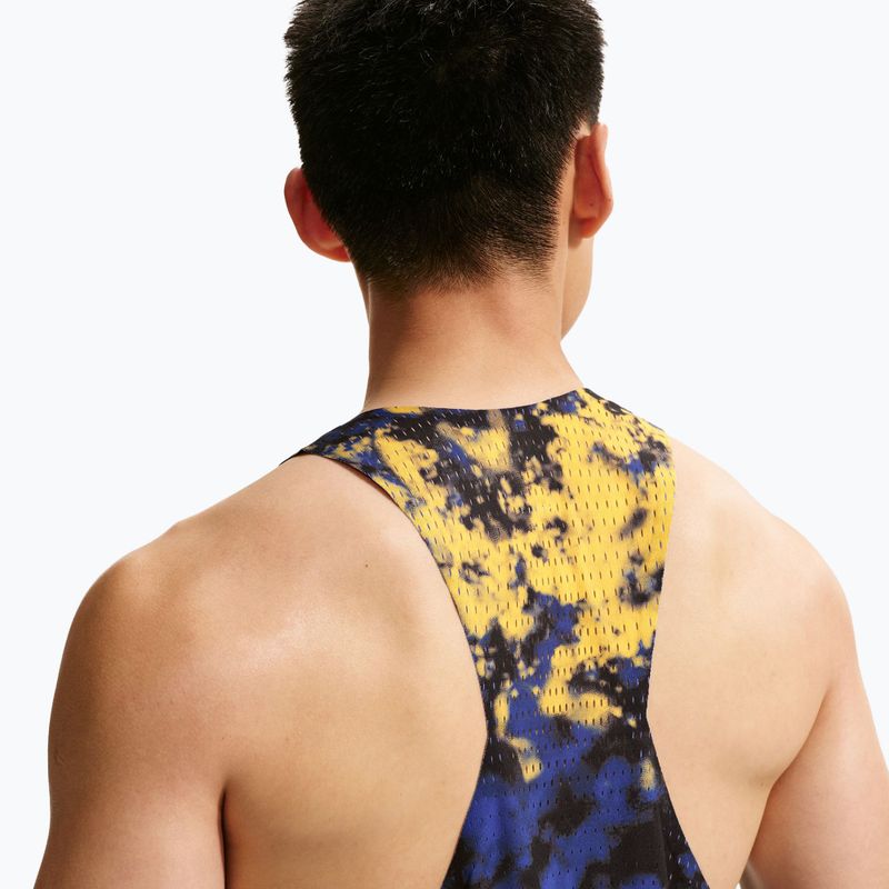 Pánské běžecké tričko Nike AeroSwift Dri-Fit ADV Singlet citron pulse/lapis/bright crimson 5