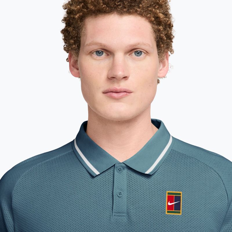 Pánské tenisové tričko Nike Court Heritage smokey blue/smokey blue 3