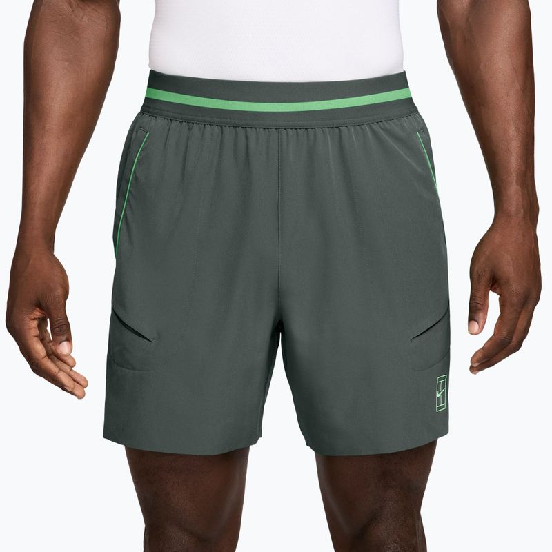 Pánské tenisové šortky Nike Court Dri-Fit Advantage 6" camo green/cucumber calm/cucumber calm