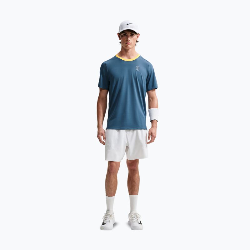 Pánské tričko na lezení Nike Court Dri-Fit Advantage new slate/laser orange/white 2
