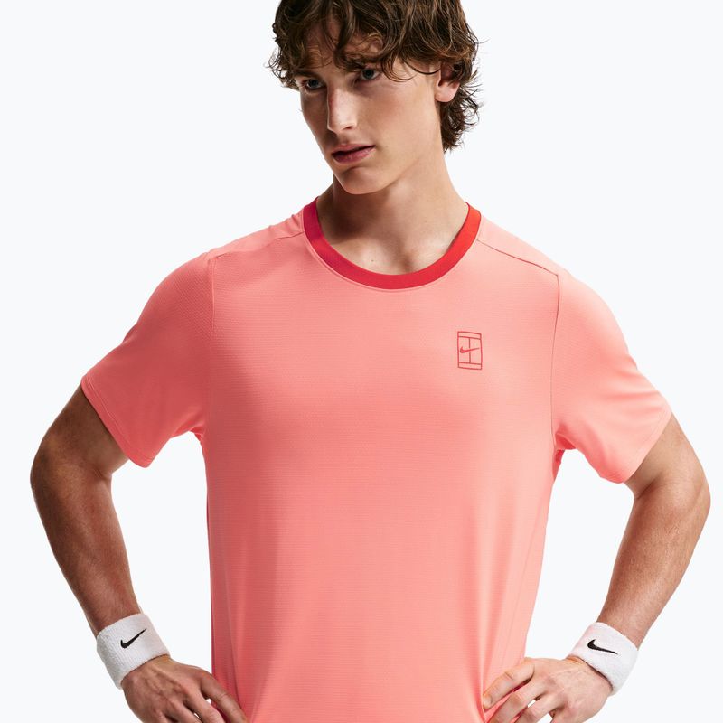Pánské tričko na lezení Nike Court Dri-Fit Advantage atomic pink/picante red/picante red 4