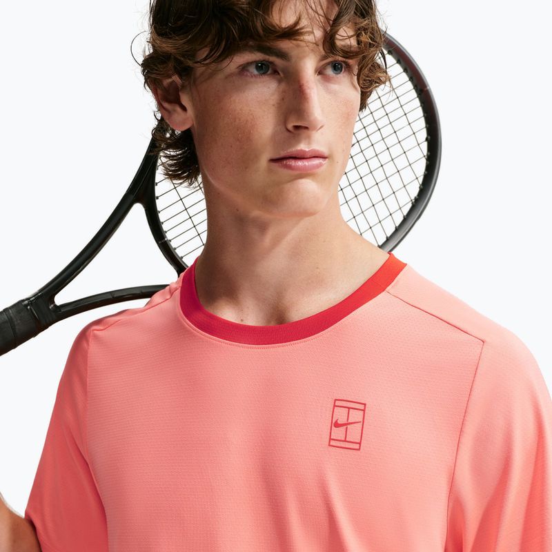 Pánské tričko na lezení Nike Court Dri-Fit Advantage atomic pink/picante red/picante red 6