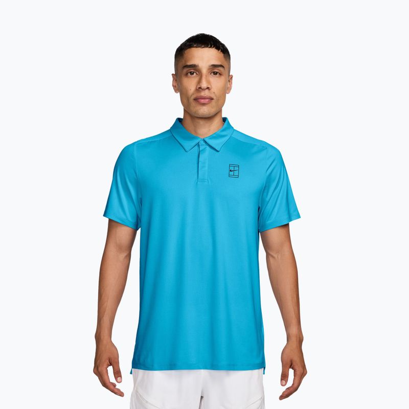 Pánské tenisové polo tričko Nike Court Dri-Fit Advantage baltic blue/black
