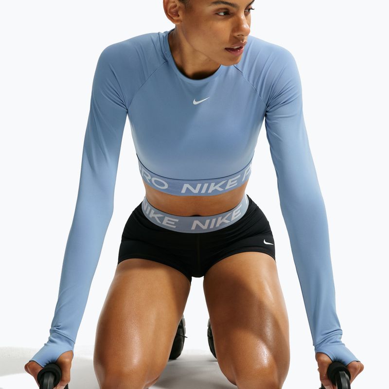 Dámské tričko Longsleeve Nike Pro work blue/white 3