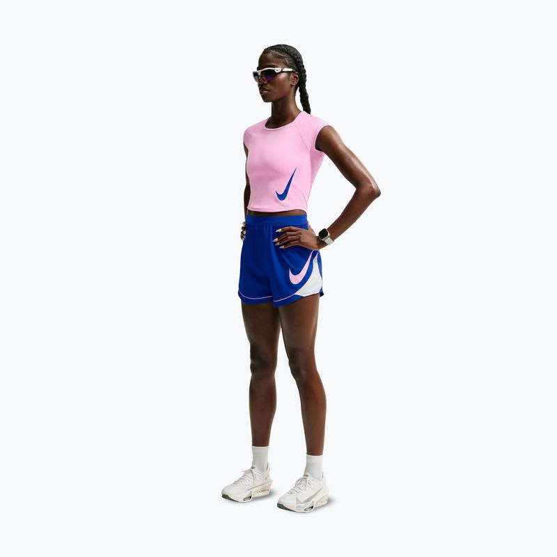 Dámské běžecké tričko Nike Tempo Swoosh Run Dri-Fit pink rise/pink rise/old royal 2