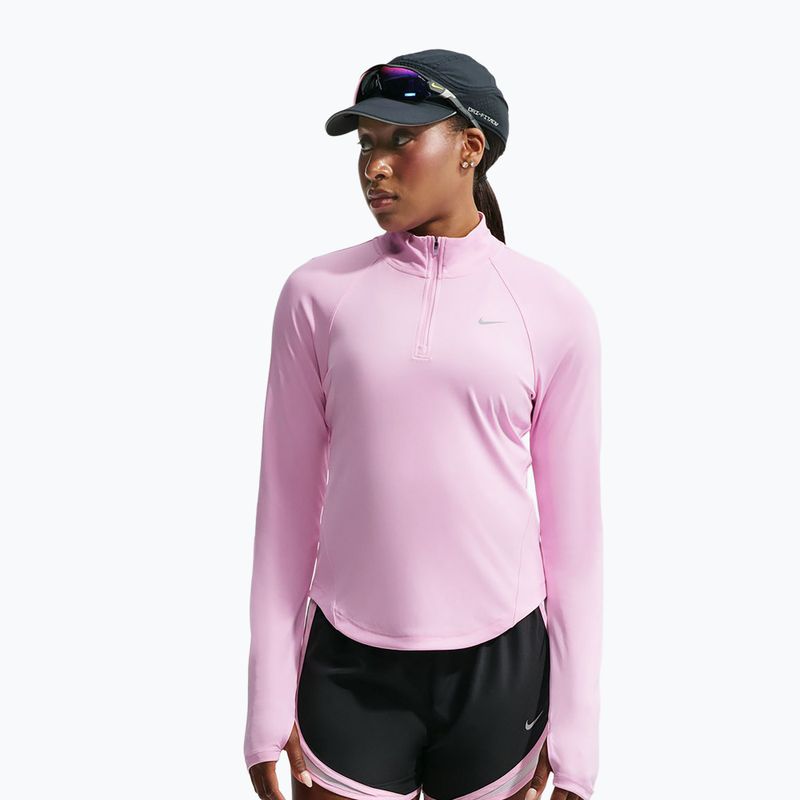 Dámská běžecká mikina Nike Tempo Dri-Fit 1/4 Zip pink rise