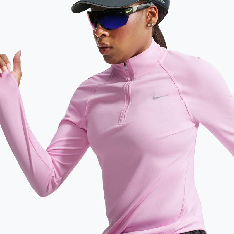 Dámská běžecká mikina Nike Tempo Dri-Fit 1/4 Zip pink rise 6