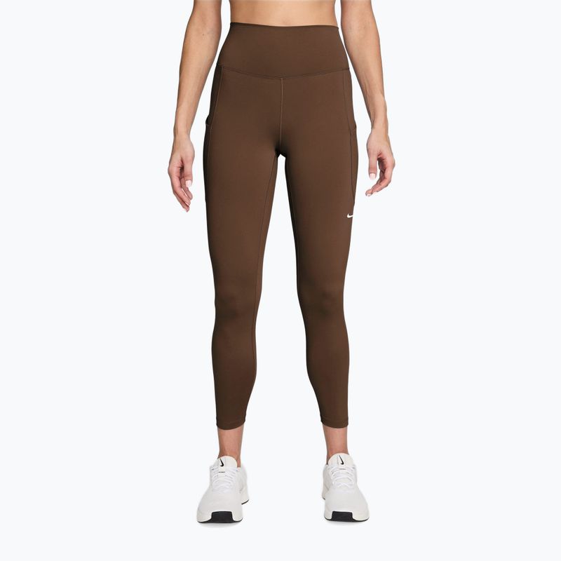 Dámské tréninkové legíny Nike One High-Waisted 7/8 cacao wow/white