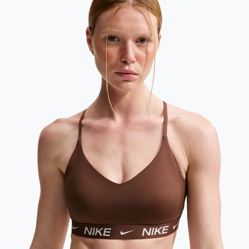 Dámská sportovní podprsenka Nike Dri-Fit Indy Light Support cacao wow 4