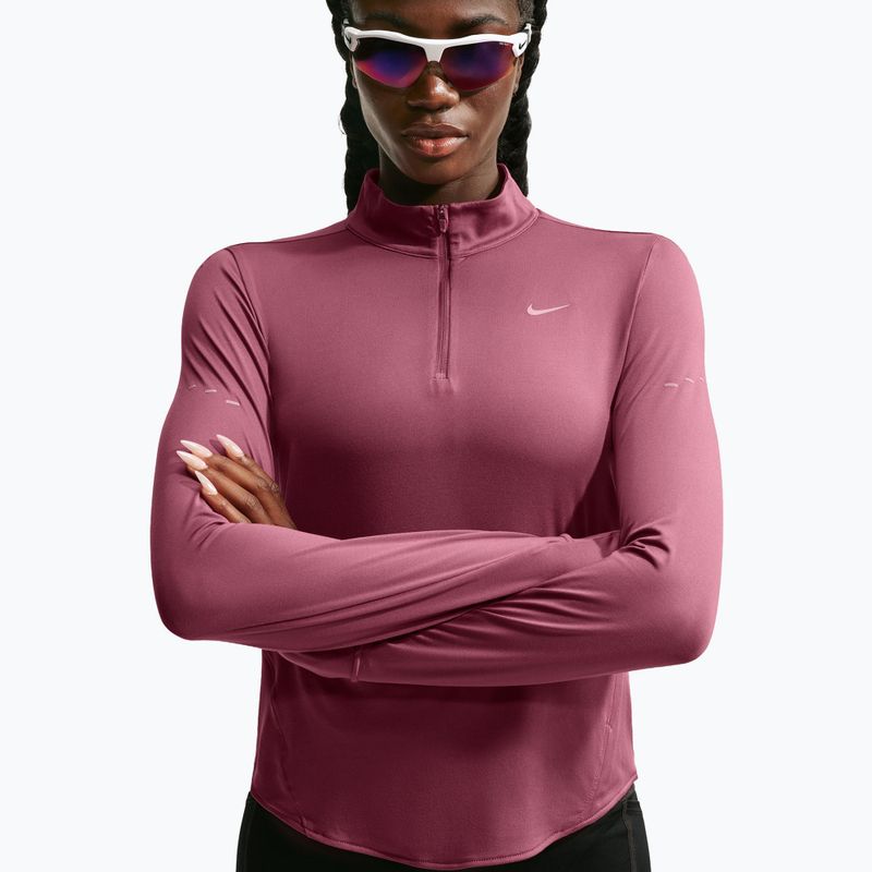 Dámská běžecká mikina Nike Swift Dri-FIT UV 1/4-Zip pink smoke 4