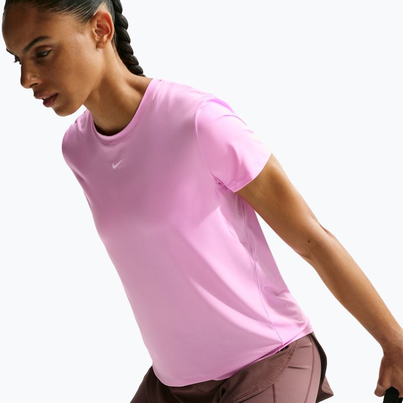Dámské tréninkové tričko Nike One Classic pink rise/white 5