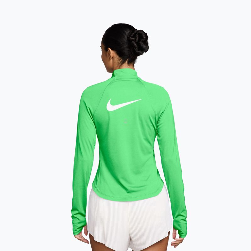 Dámské běžecké Longsleeve Nike Tempo Swoosh Run Dri-Fit 1/4-Zip illusion green/white 2
