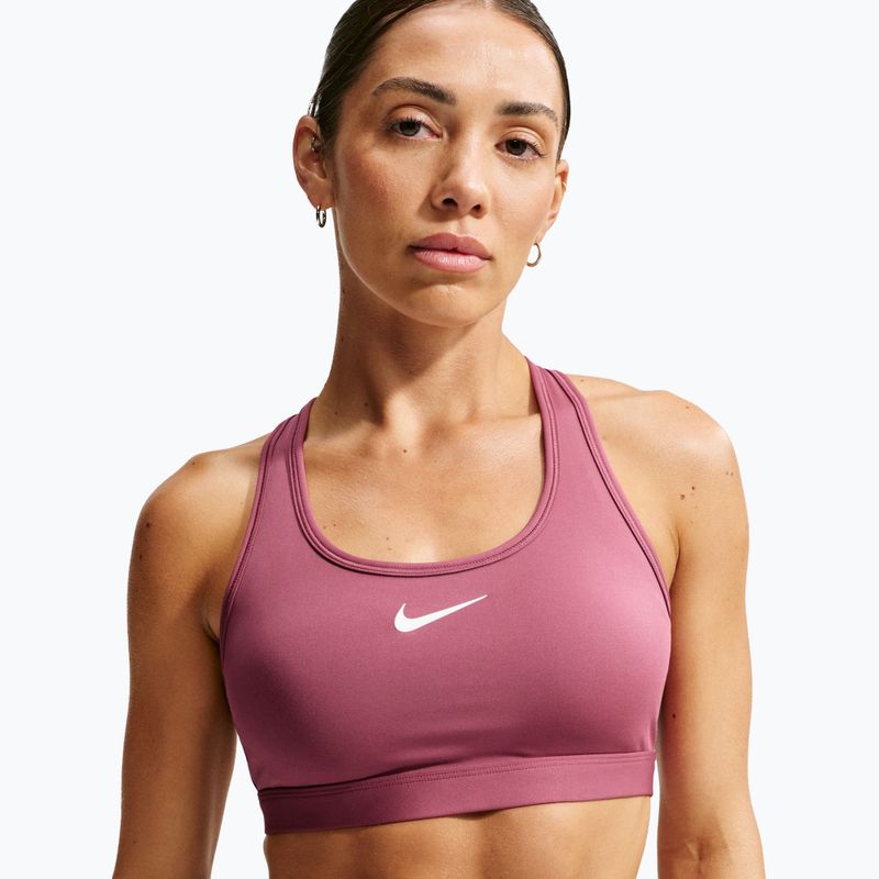 Sportovní podprsenka Nike Swoosh pink smoke/white
