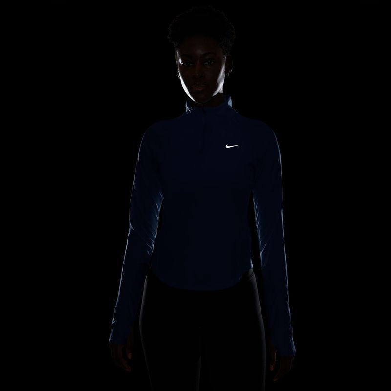 Dámské běžecké Longsleeve Nike Tempo Swoosh Run Dri-Fit 1/4-Zip old royal/pink rise 4