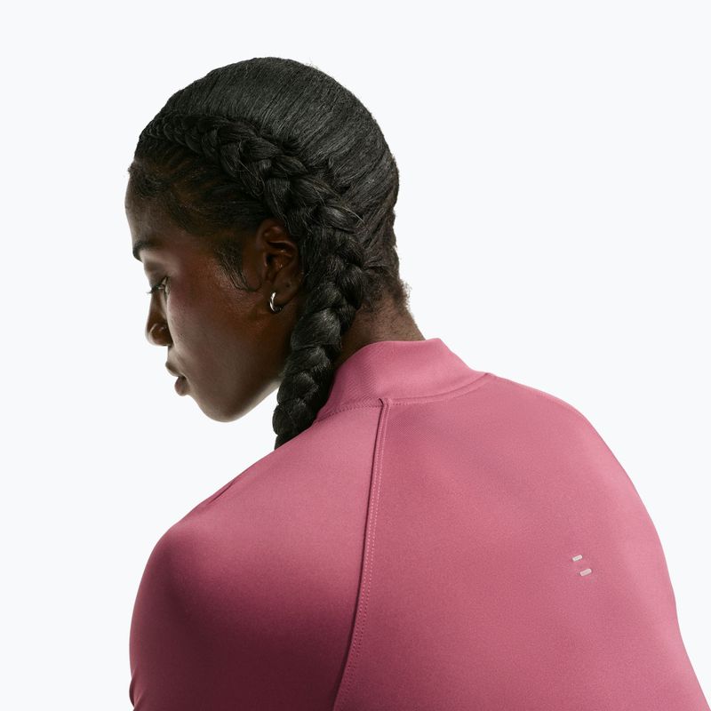 Dámská běžecká mikina Nike Tempo Dri-Fit 1/4 Zip pink smoke 5