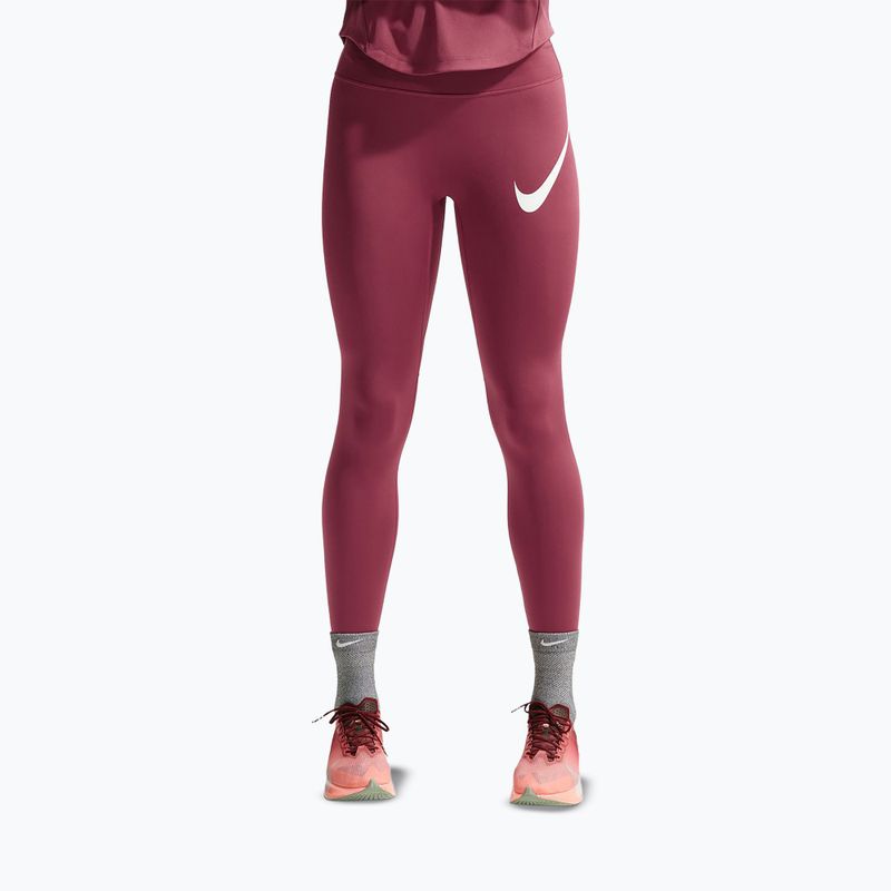 Dámské legíny Nike Tempo Swoosh Run pink smoke/white
