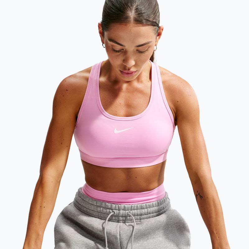Sportovní podprsenka Nike Swoosh pink rise/white 4