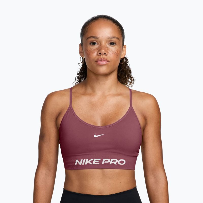Sportovní podprsenka Nike Pro Seamless pink smoke/white