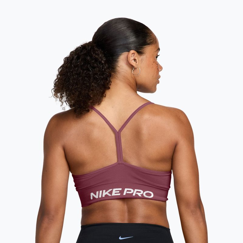 Sportovní podprsenka Nike Pro Seamless pink smoke/white 2