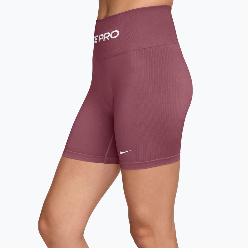 Dámské tréninkové šortky Nike Pro Seamless pink smoke/white 3