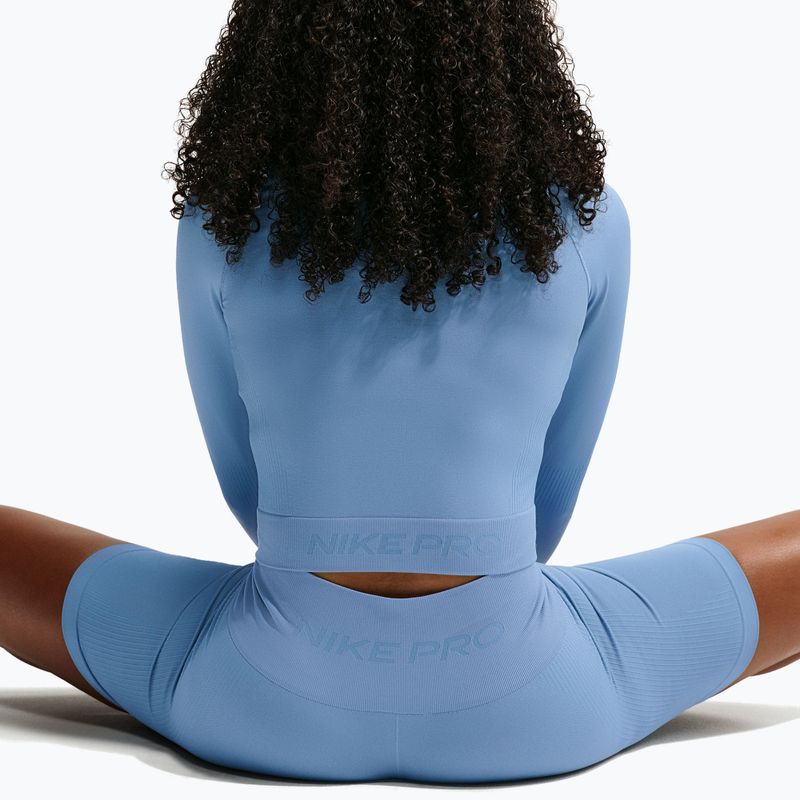 Dámská tréninková mikina Nike Pro Seamless work blue 4