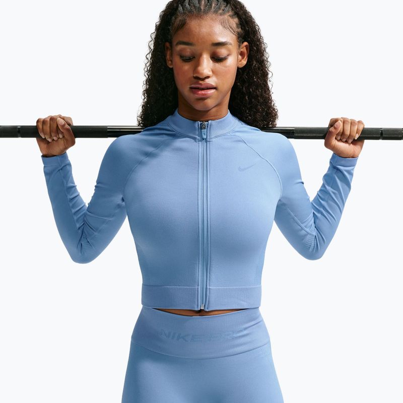 Dámská tréninková mikina Nike Pro Seamless work blue 5
