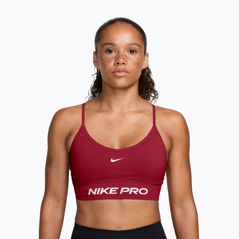Sportovní podprsenka Nike Pro Seamless tough red/white