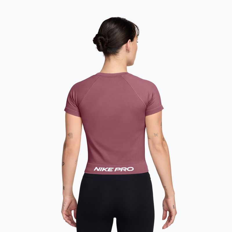 Dámské tréninkové tričko Nike Pro Seamless pink smoke/white 2