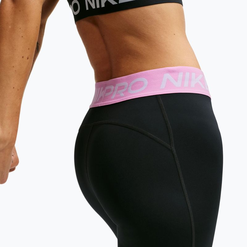 Dámské legíny Nike Pro black/pink rise/white 4