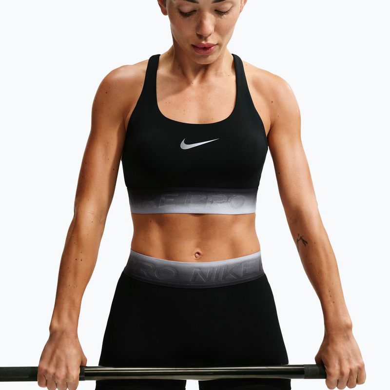 Sportovní podprsenka Nike Pro black/black/ghost/smoke grey 3
