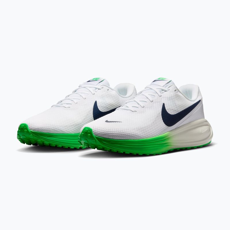 Pánské běžecké boty Nike Revolution 8 white/green spark/midnight navy 3