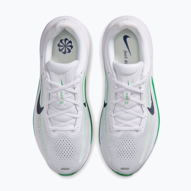 Pánské běžecké boty Nike Quest 7 white/green spark/midnight navy 5