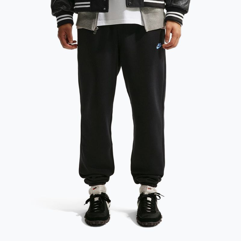 Pánské kalhoty Nike Club Cuffed Brushed black/black/football blue